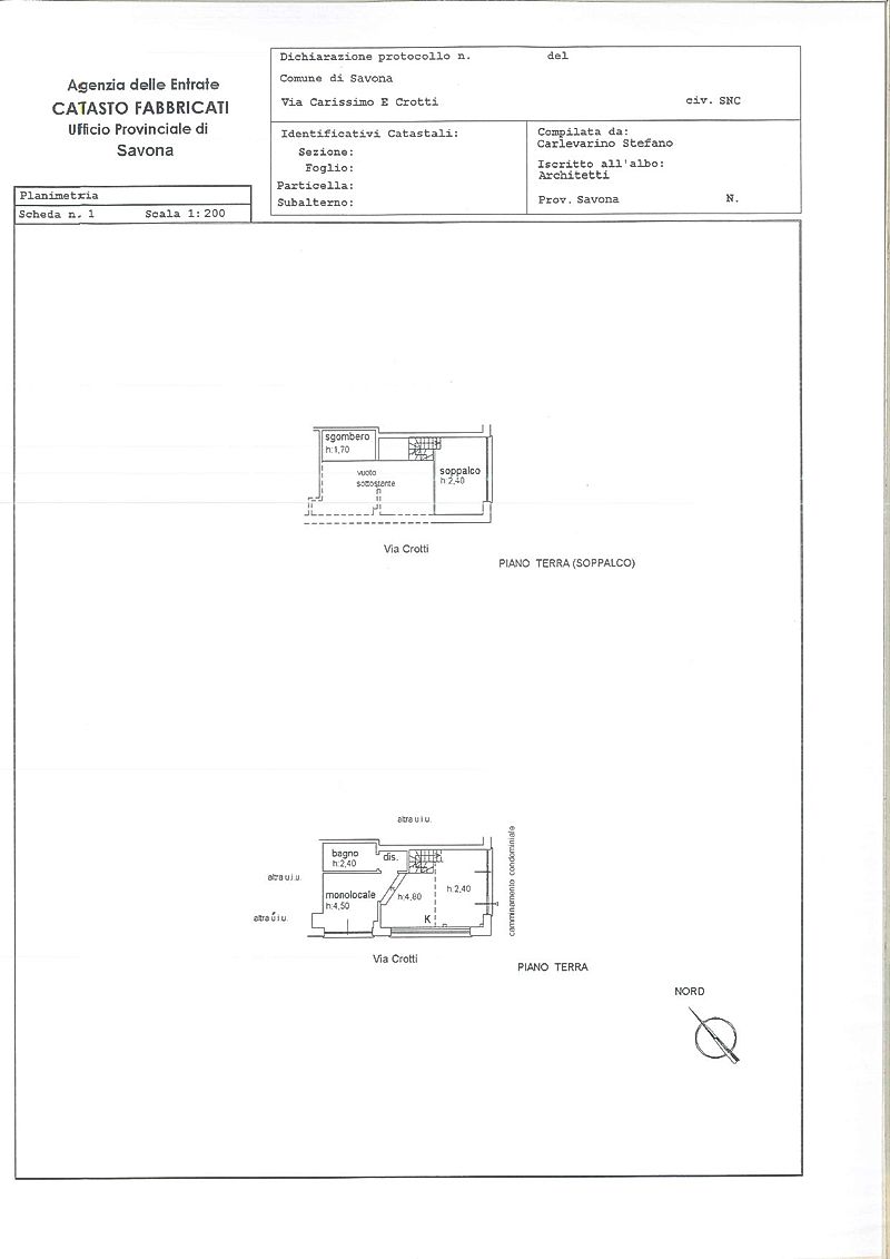 pln via Carissimo e Crotti 137m
